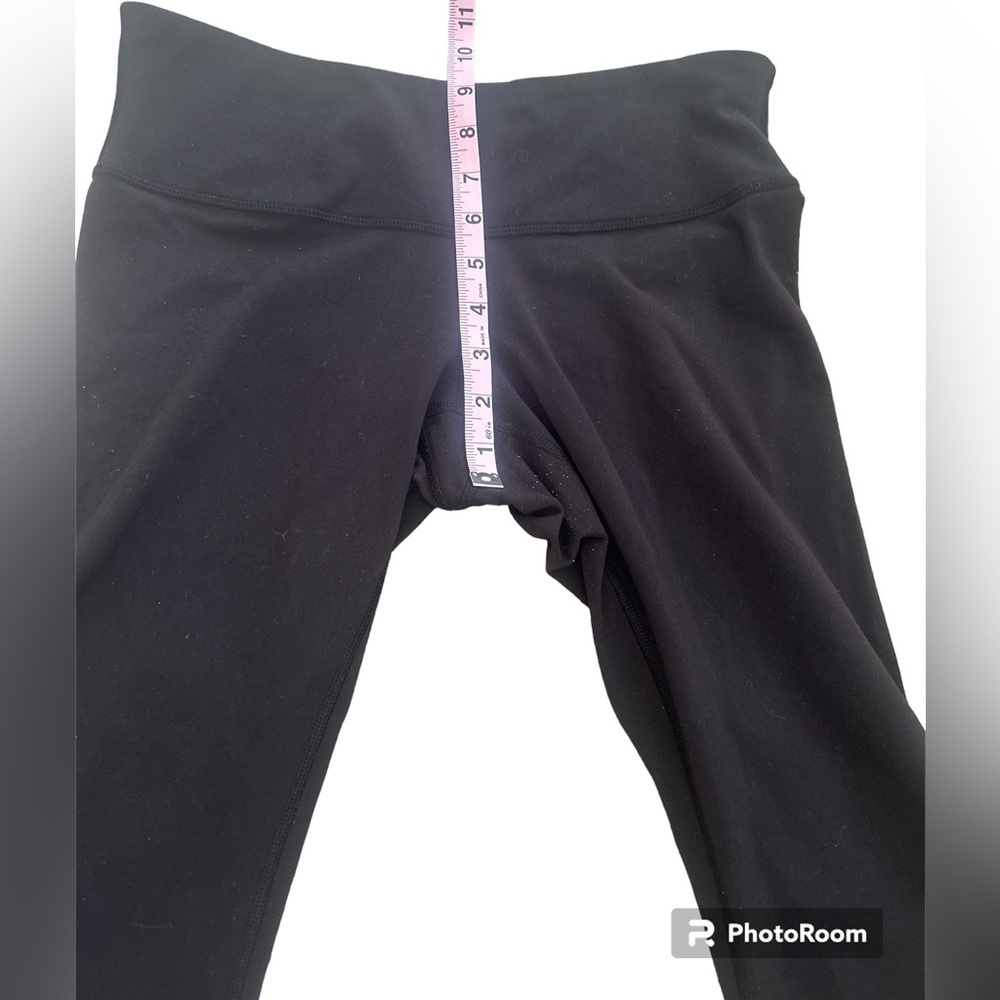 Lululemon Athletica sz 8 Black Cropped Leggings CA 35801 RN 106259 GUC Soft Luon - Picture 13 of 17